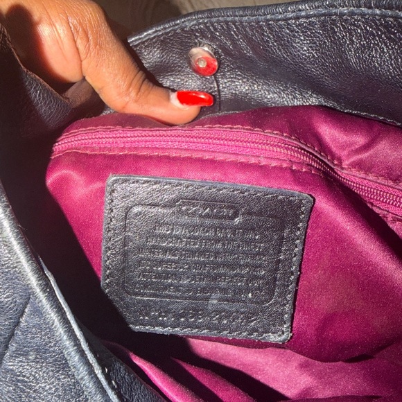 Coach Black Patterned Shoulder Bag - Picture 7 of 10